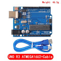 1Set UNO R3 Official Box ATMEGA16U2 / UNO+WiFi R3 MEGA328P Chip CH340G For Arduino UNO R3 Development Board WeMos ESP8266