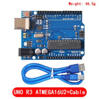 1Set UNO R3 Official Box ATMEGA16U2 / UNO+WiFi R3 MEGA328P Chip CH340G For Arduino UNO R3 Development Board WeMos ESP8266