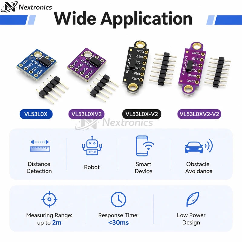 1/3/5/10PCS GY-530 VL53L0X Time-of-Flight ToF Laser Ranging Sensor Module 940nm I2C/IIC 3.3V/5V for Arduino