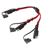 12V Car Battery Charging Cable SAE Terminal 24V Female Pump Plug 16AWG Extension Cord for Motorcycle Truck RV Boat Modification