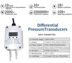 No Display/ LCD Display Air Gas Wind Pressure Differential Sensor 4-20mA 0-10V 0-5V RS485 Differential Pressure Meter Transmitte