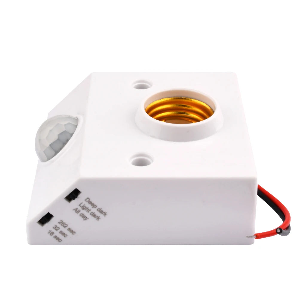 AC110-240V 86 human body infrared sensing lamp holder Infrared sensor E27 spiral LED bulb base motion sensor