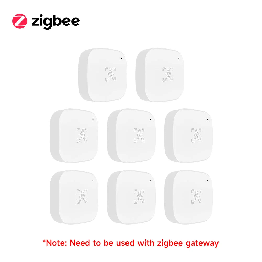 Smart Life Zigbee 24G MmWave Radar Motion Sensor Human Presence Detector Battery Powered Breathing Monitor for Home Automation