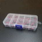 50Pcs/box 382 Circular Plastic Fuses Assortment Kit, 9 Values (0.5A-10A) Cylindrical Electrical Fuse Set for TV PCB Repair