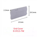 10Pcs/lot PT2.5-TWIN Push-In 3-Conductor Feed-Through Strip Wire Electrical Connector 2.5mm² Din Rail Terminal Block PT2.5-TW