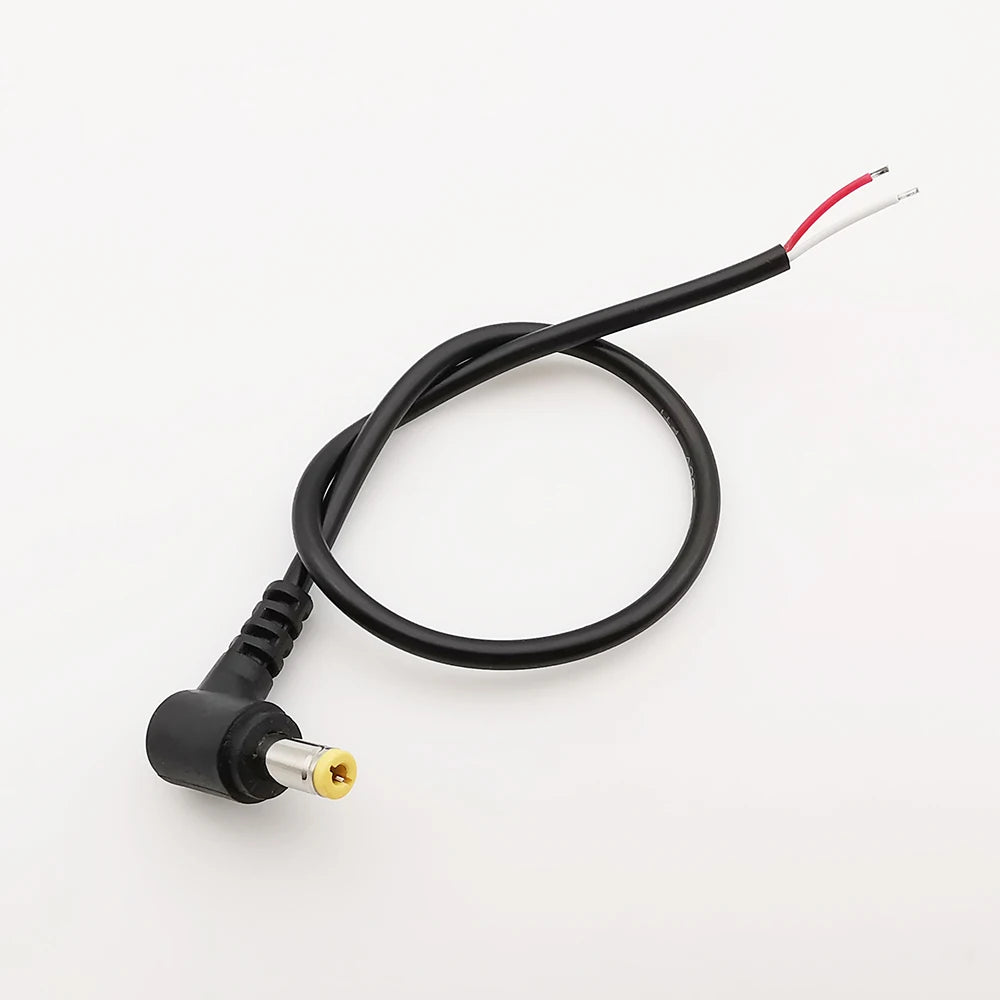 1Pcs DC Power Connector 2.5x0.7/3.5x1.35/4.0x1.7/4.8x1.7/5.5x2.1/5.5x2.5mm Male Plug Cable Right Angled 90 Degree Power Cable
