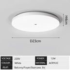 LED Ceiling Light with Motion Sensor Human Infrared Sensing Light Staircase Garage Corridor Warehouse Indoor Lighting Fixtures