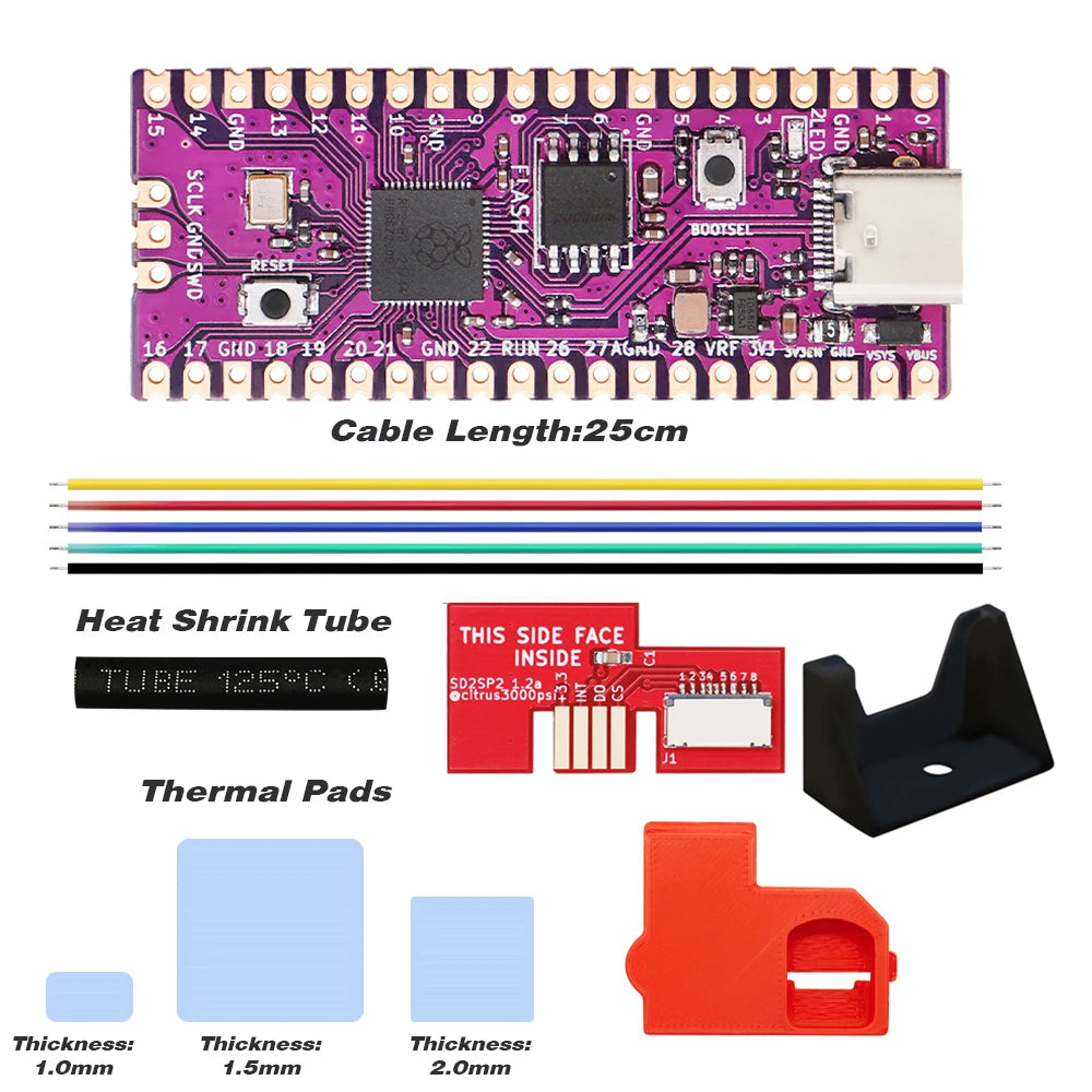 Raspberry Pi Pico Board Picoboot RP2040 Dual-Core 264KBSRAM and 16MB Flash Microcomputers High-Performance Cortex-M0+ Processor