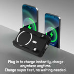 10000mAh Wireless Magnetic Power Bank Portable 22.5W Fast Charging For All Smartphones Mobile Power with Back Clip and Bracket Desktop Charger