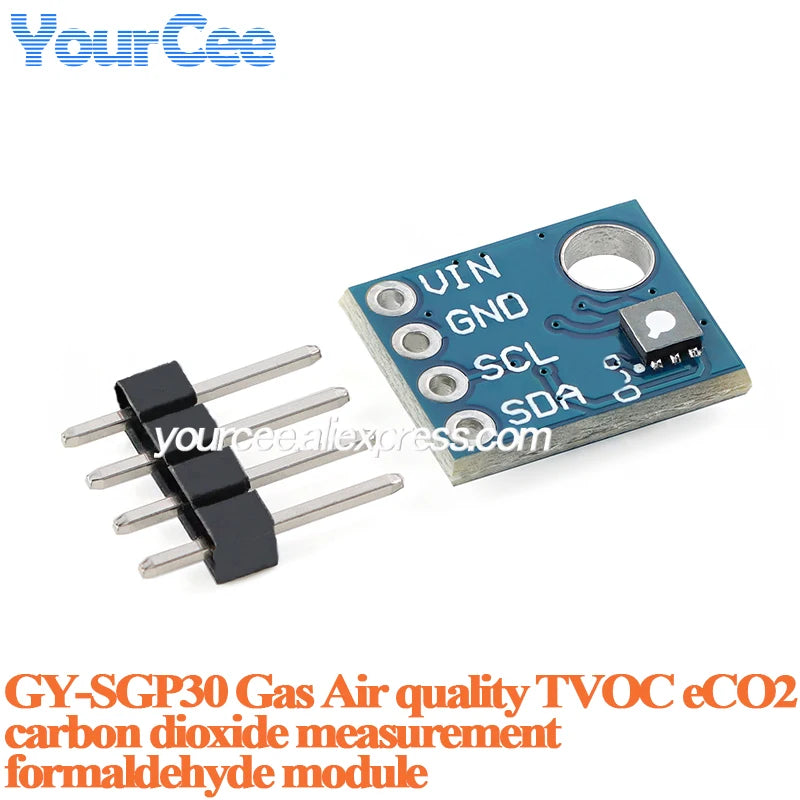 10pcs/1pc SGP30 SGP40 SGP41 Gas Air Quality Sensor Module TVOC ECO2 Carbon Dioxide Measurement Formaldehyde Air Detector