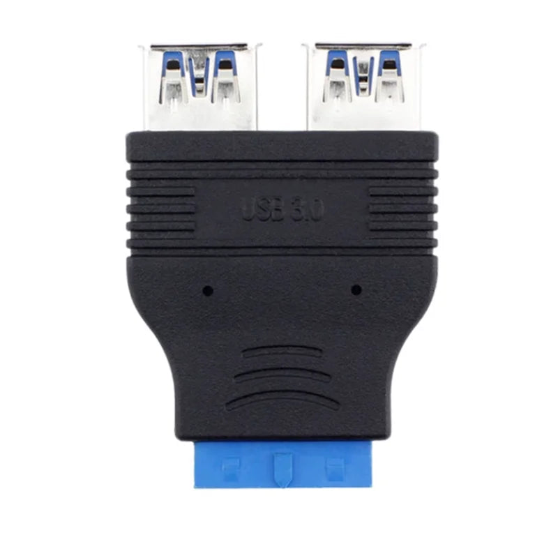 20-pins to 2 X USB A Female Dual Port USB 3.0 to Motherboard Mainboard Internal 20pin Header Adapter