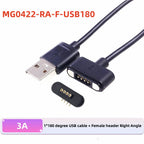 Waterproof Magnetic Pogo Pin 4 Position Cable Connector High Current 3A USB Type-C 2.2 MM THT Spring Loaded Strong Force 500G