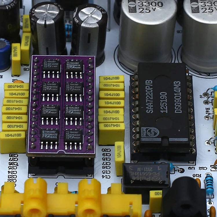 TDA1541 DAC decoding board with TDA1387 IC and QN7220P  coaxial fiber USB port