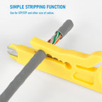 RJ45 Crimping Tool Set, 8P6P Cat5 Cat5e Cat6 Ethernet Crimper Pliers with Wire Stripper Cutter for RJ11 RJ12 Modular Plugs
