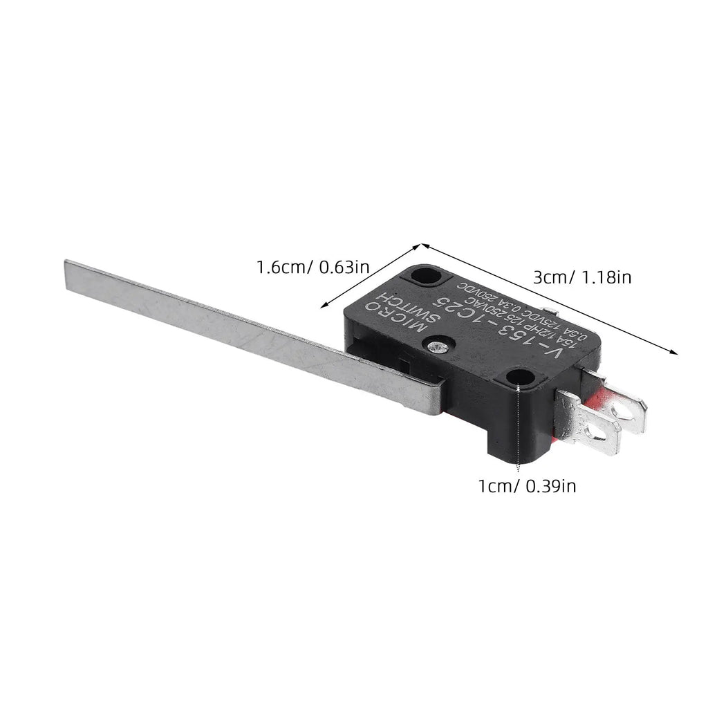 4Pcs Limit Switches Micro Type Long Hinge Lever Pin Plastic Package Waterproof Momentary Push Button for Home Appliances Audio