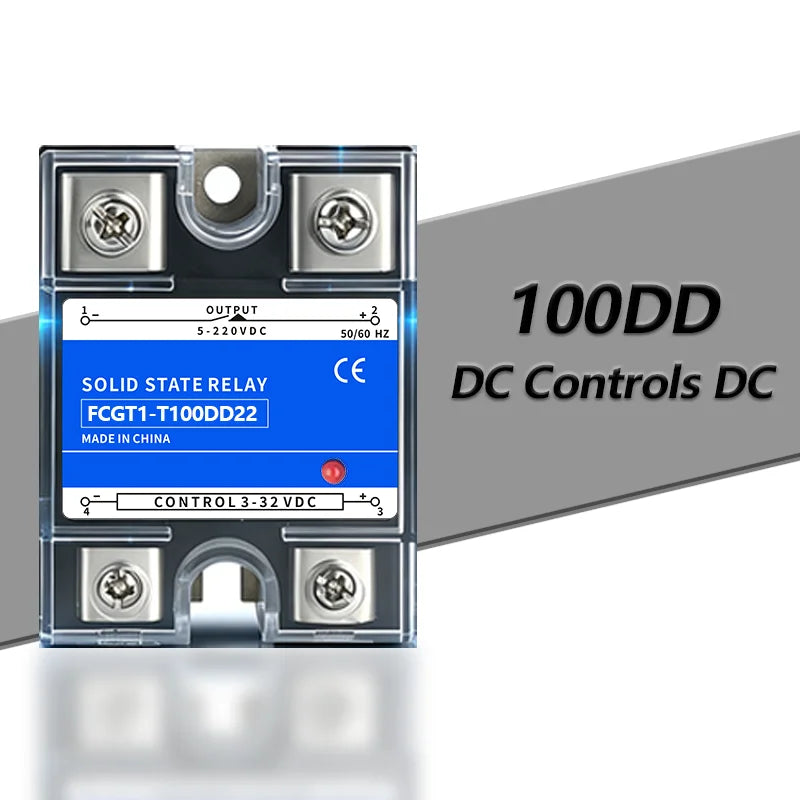 SSR Solid State Relay 10A 25A 40A 60A 80A 100A 120A Single Phase Control Relay DC TO AC DC TO DC AC TO AC