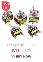 5PCS Miniature Toggle Switch Double Pole Double Throw DPDT (MTS202) ON-ON 120VAC 6A 1/4 Inch Mounting MTS-202