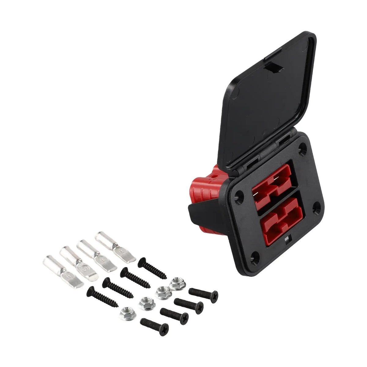 1 Set 50A Twin Dual Flush Mount Bracket For Anderson Plug Connector Flush Mounts Brackets Panel Cover For Caravan Yacht Panels