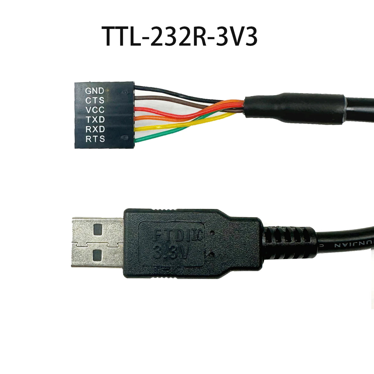 TTL-232R-3V3 USB to TTL Serial 3.3V Adapter Cable 6 Pin Female Socket Header UART Serial FT232 Chip Download Cable