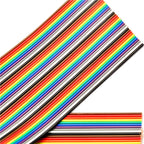 40 Pin 1.27mm Pitch Colorful Flat Ribbon Cable, IDC FC Dupont Wire Connector, Flexible FPC Jumper for DIY Electronics