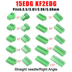 5Pair 15EDG KF2EDG 3.5mm 3.81mm 3.96mm 5.08mm PCB Screw Terminal Block 2-14Pin Male Plug Female Socket Pin Header Wire Connector