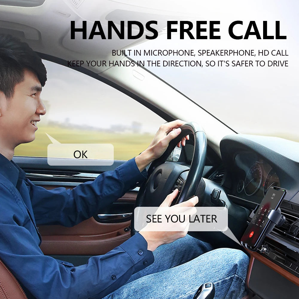 T50 Car Bluetooth 6.0 10M Transmitter Receiver Handsfree Call Mini USB Power Car Kit Auto Wireless Audio for Car Music Fm Radio