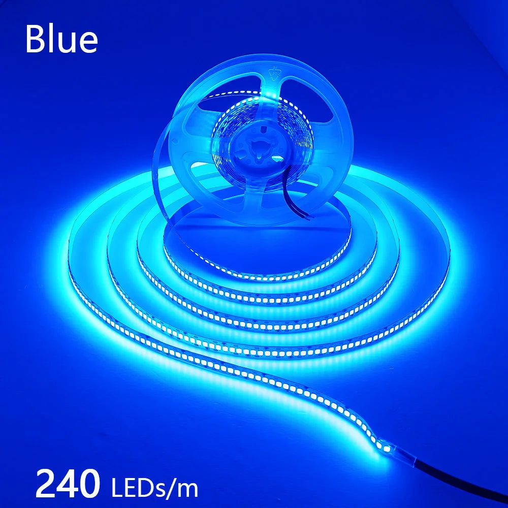 12V 24V LED Strip 2835 120LEDs/m Home Lamp Strip Pink Red Ice Blue Green Golden Yellow Orange Flexible Waterproof Soft Lamp Bar