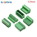 5PCS 2.54mm 15EDG 2EDG  PCB Screw Terminal Block 2-16P Female Socket Pitch Straight/Right Angle Pin Pin Header Wire Connector