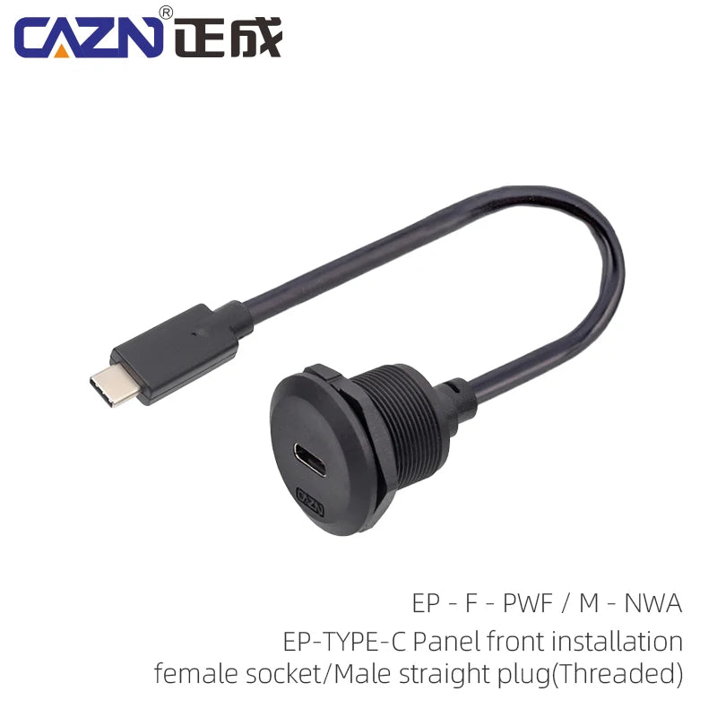 Type-C Bayonet FPC Female Male Back Mounted Socket Version 3.1 Receptacle 10Gbit/s Connector
