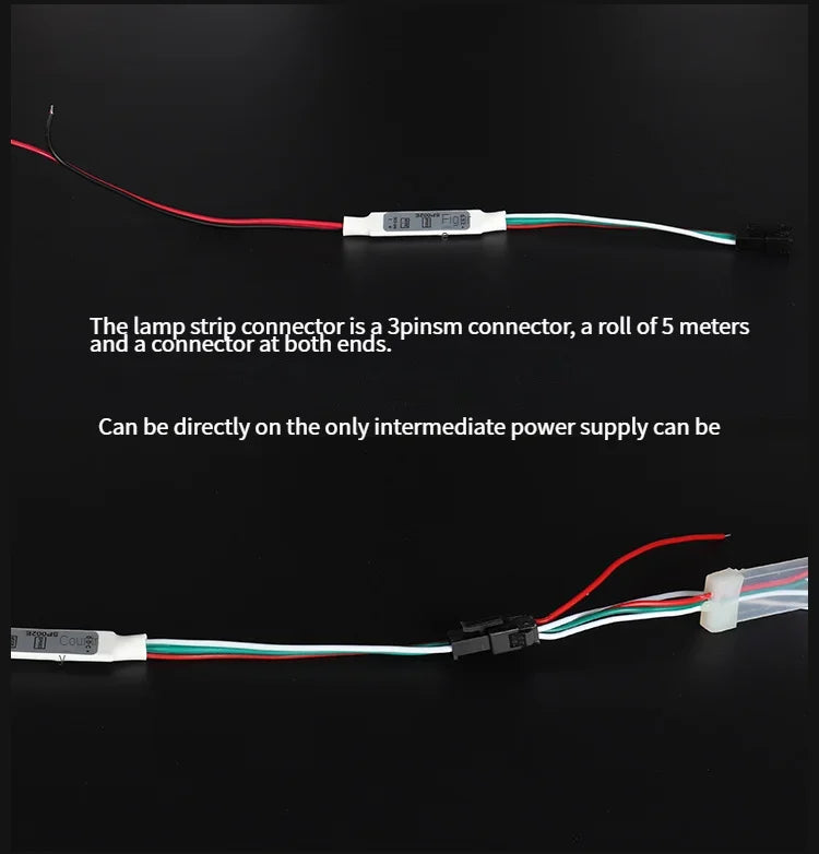 WS2811 SM16703 5050 RGBIC Led Lights DC12V 24V RGB Led Strip Light IP65 IP68 Waterproof Smart Pixels Magic Light Black White PCB