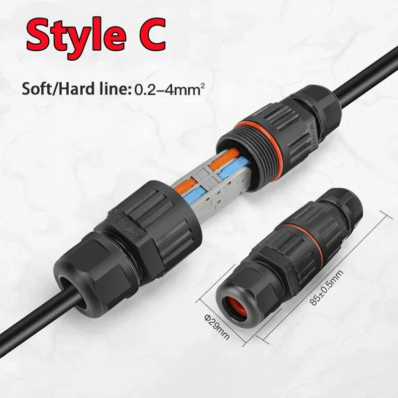 IP68 Waterproof Joint Wire Quick Connection Connector 2/3 Pin Solder Less LED Lamp Wiring Outdoor Rainproof Terminal New