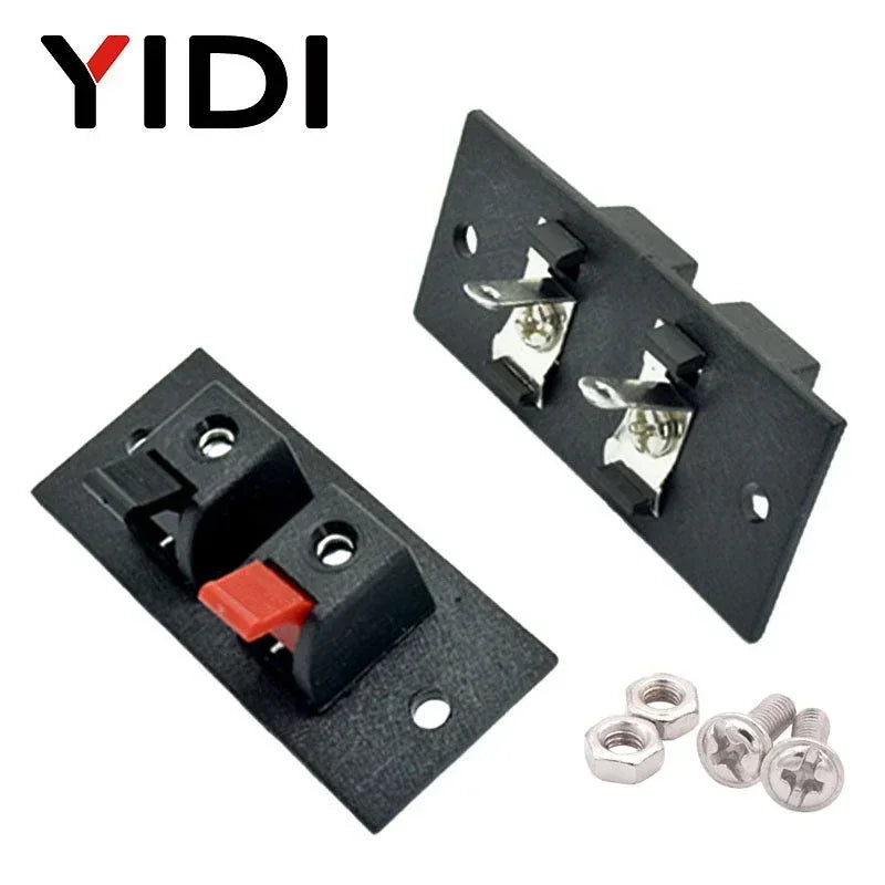 2pcs 6pcs 10pcs 2 3 4 Positions Connector Terminal Push In Jack Load Spring 4 Poles Audio Speaker Terminals Plug Socket Clip