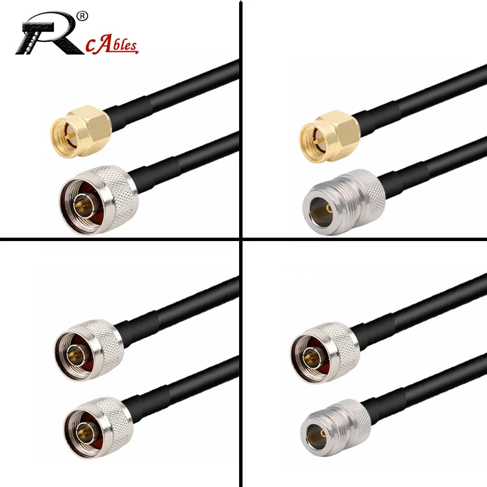 N Type To SMA RP SMA Male Female Connector Crimp for RG58 Cable Extension Jumper Pigtail L16 N To SMA Fast Delivery Brass RF