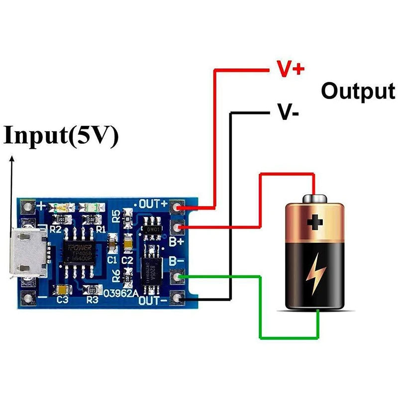 5-20pcs Type-c Micro USB Mini 18650 TP4056 Lithium Battery Charger Module Charging Board With Protection 5V 1A Charger Module