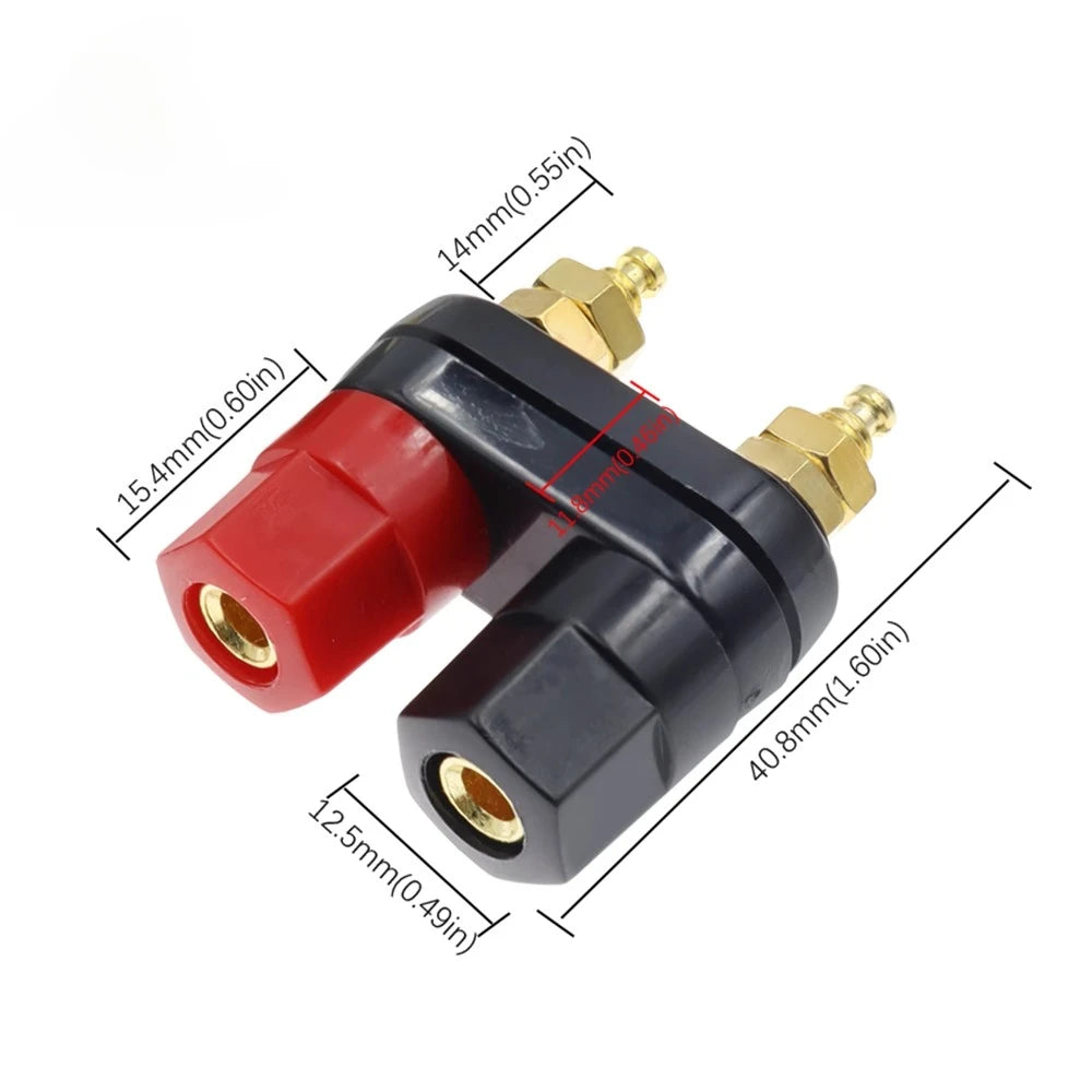 1/2PCS Banana Plugs Couple Terminals Red Black Connector Amplifier Terminal Binding Post Banana Speaker Plug Jack M20
