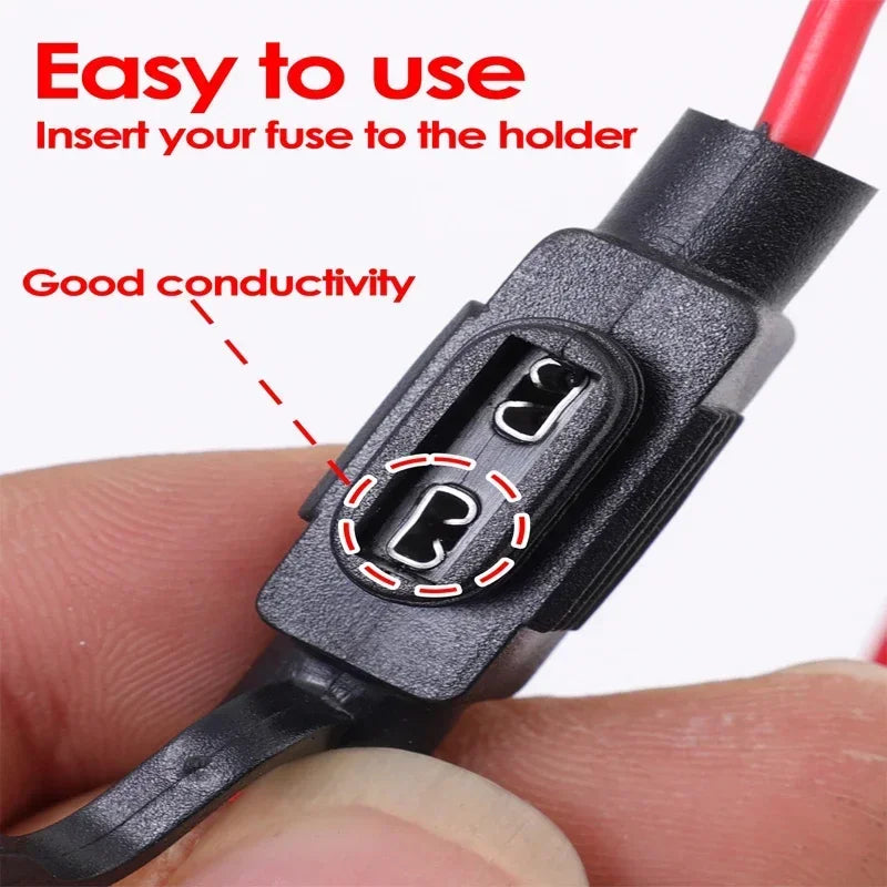 12V 30A Mini Blade Car Fuse Holder Waterproof Fuse Socket in Line Cutoff Switch Adapter Splash-proof Box Fuse Holder