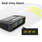 Temperature Warning Fuel Save Tire Pressure Monitoring System Solar TPMS With 4 External Sensors Car Tyre Pressure Monitor