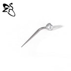 ZS 1 Piece G23 Titanium Curved Taper Insertion Pin Tool Internal Thread Piercing Kit For Tragus Helix Lip Nose Piercing Jewelry