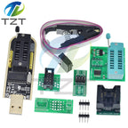 CH341A CH341B 24 25 Series EEPROM Flash BIOS USB Programmer Module + SOIC8 SOP8 Test Clip + 1.8V adapter + SOIC8 adapter DIY KIT