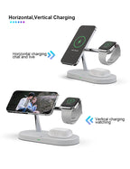3 in 1 Magnetic Wireless Charger For iPhone 16 15 14 13 12 Fast Charging Station for Apple Watch 10 9 8 7 6 5 4 Airpods 2 3 Pro