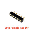 5 Pcs SMD Spring Loaded Pin Pogo Connector 2 3 4 5 6 7 8 10 Position Battery Contact 7.0mm Height 2.54 Grid Pad Modular Header