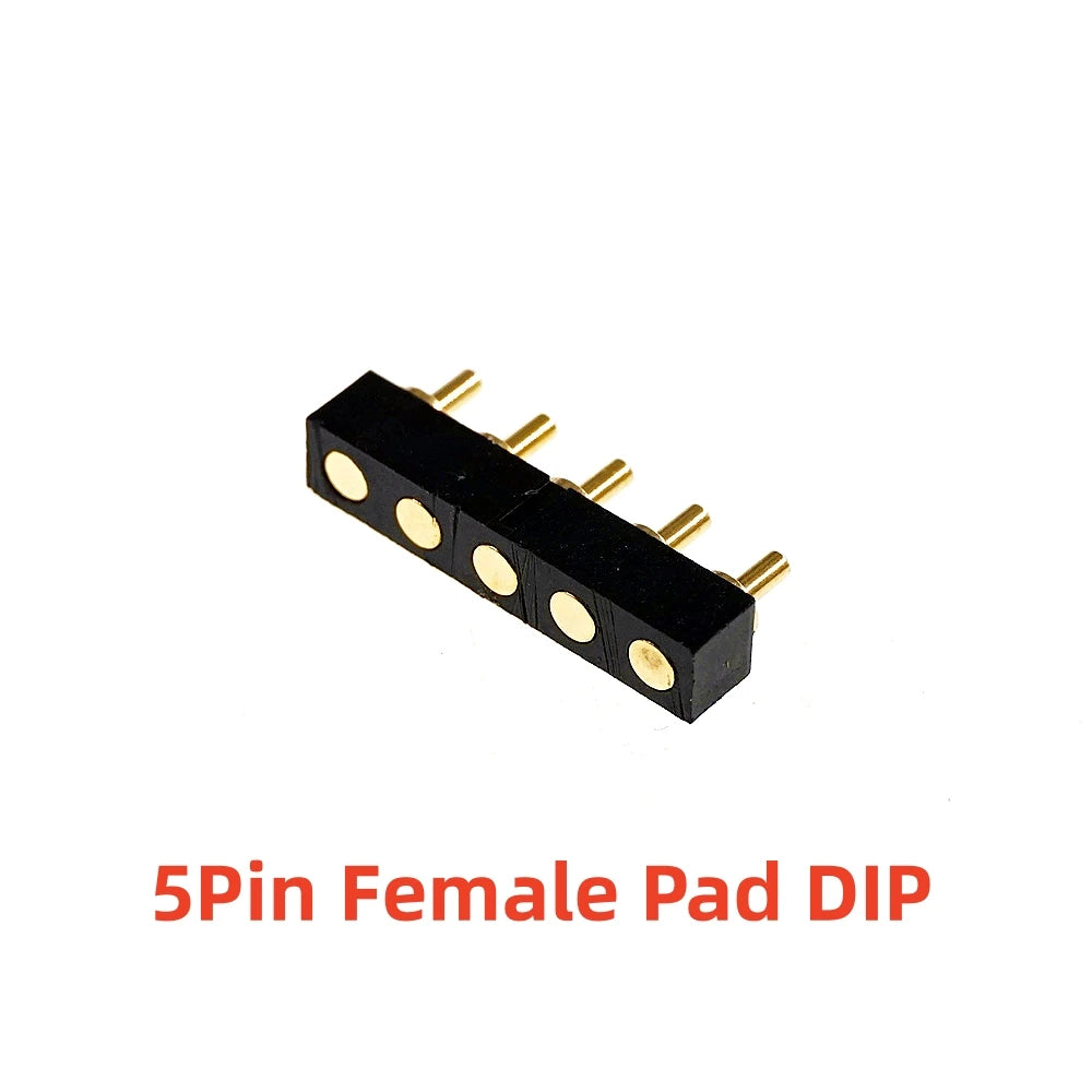 5 Pcs SMD Spring Loaded Pin Pogo Connector 2 3 4 5 6 7 8 10 Position Battery Contact 7.0mm Height 2.54 Grid Pad Modular Header
