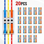 PCT-222-C PCT-223-C Color Lever Wire Connector 2 3 Port 5 10 20PCS Compact Push In Terminal Block for Electrical Cable Wiring