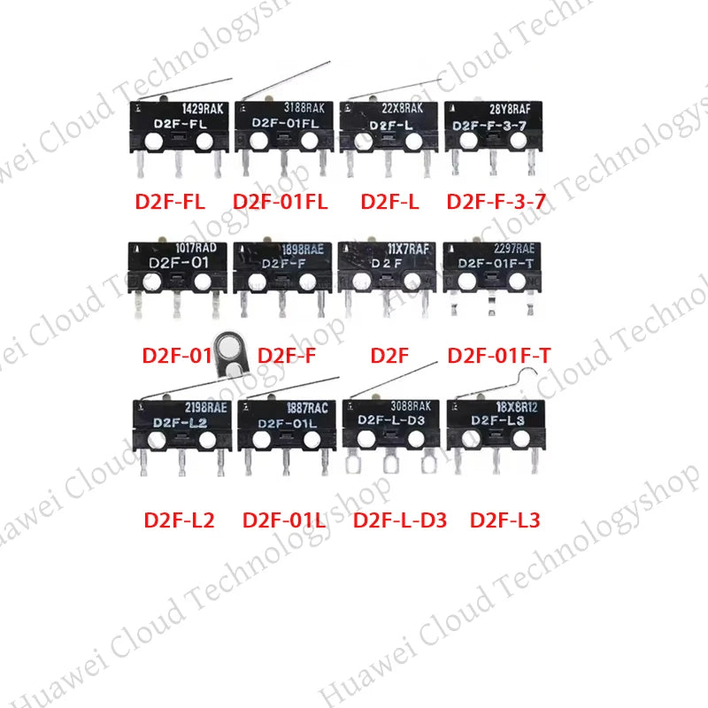 5/10PCS D2F-L L2 L3 01L L-D3  D2F-F-3-7 D2F-F D2F-01F-T1.47N Itinera Micro interruptor de viagem para interruptor de mouse Omron