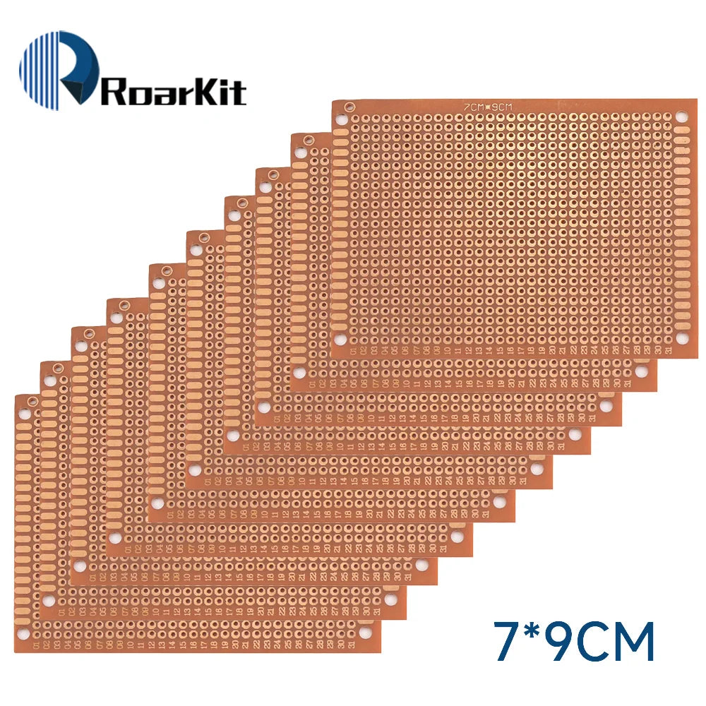 10PCS 5x7 7x9 9x15 12x18 13x25cm Single Sided Circuit Board PCB Bread Board Protoboard Universal Printed Circuit Boards DIY Set