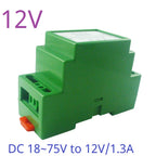 15W DC 24V 36V 48V to 12V 5V 3.3V DIN Rail Isolated Power Supply Module DC-DC Buck Converter for PLC RS485 IO Relay LED