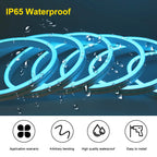 USB Neon LED Strip Light DC 5V 2835 120LEDs/M Waterproof Flexible Neon Rope Light Red Blue White Pink Green Tape Room Backlight