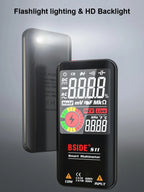 BSIDE Digital Multimeter Smart Electrician Tester USB Charge T-RMS DC AC Voltage Capacitance Ohm Hz NCV Professional Multitester