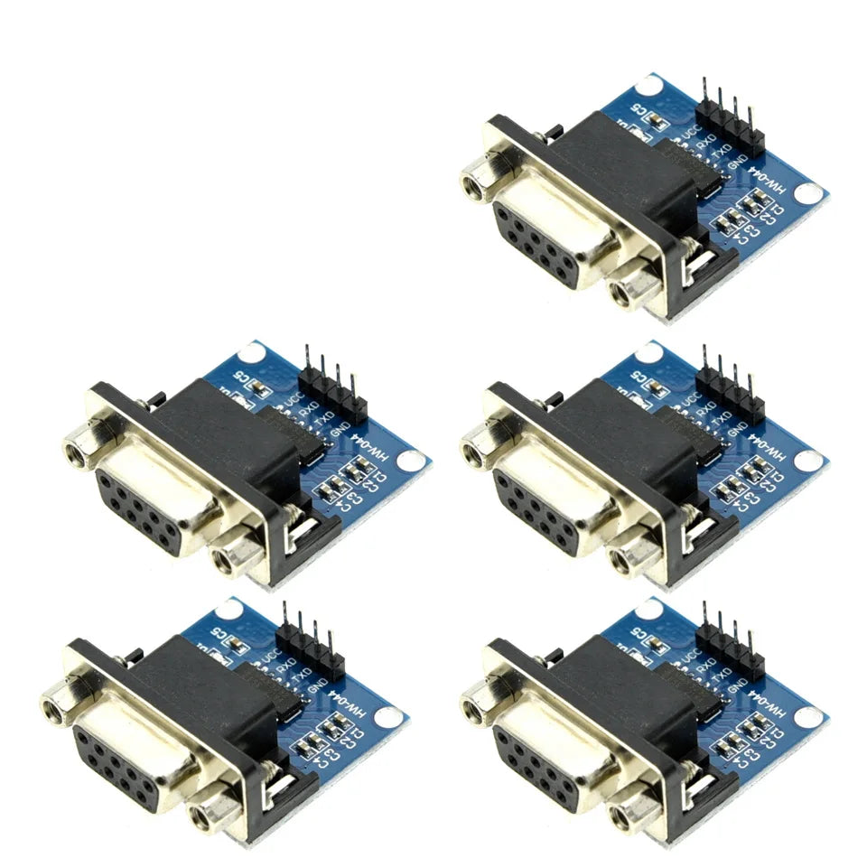 1-10PCS MAX3232 RS232 to TTL Serial Port Converter Module Female DB9 Connector MAX232 Flashing Board For Arduino