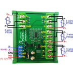 4ch 500 Celsius PT100 Thermocouple RTD Temperature Sensor RS485 Temperature Sensor Module Modbus RTU Board Paperless Recorder